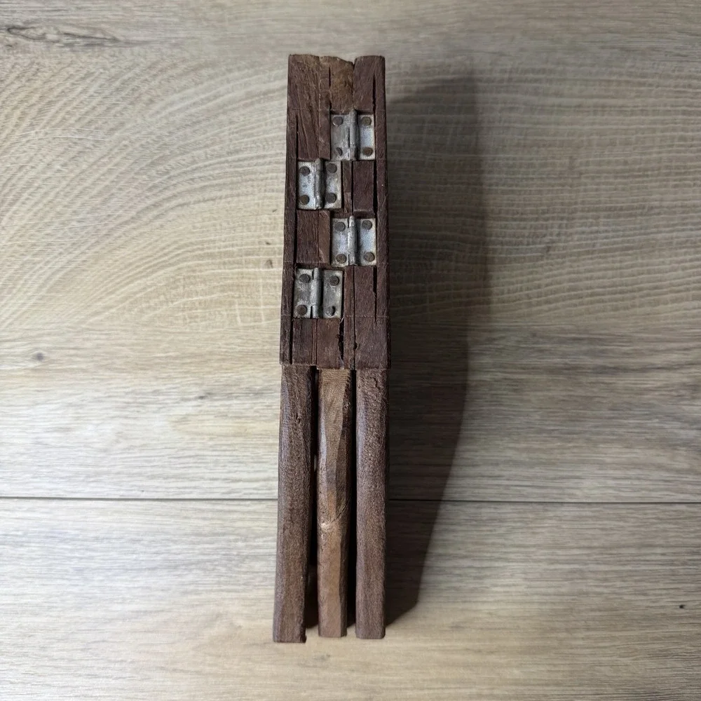 Hand‎ Carved Wooden Small Folding Book Stand Leaf Scroll Display Riser Bohemian